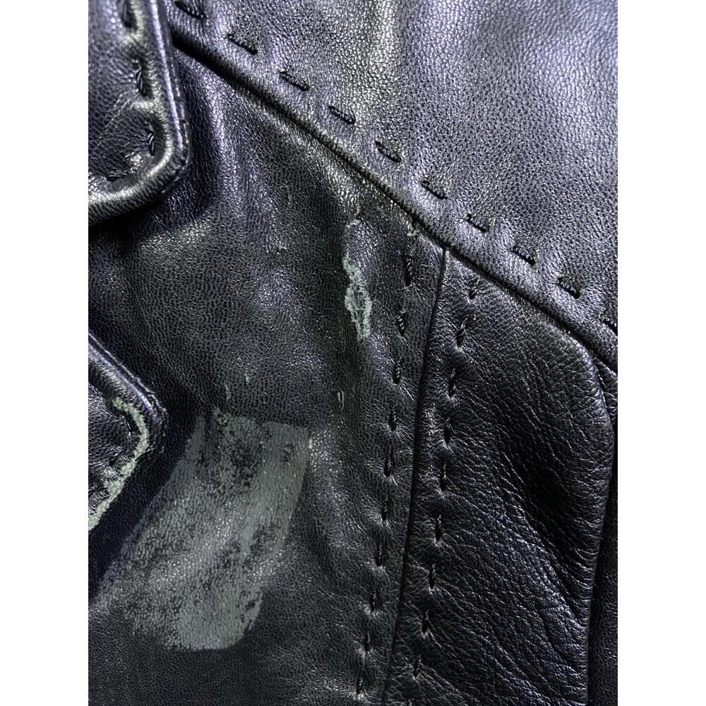 Adler Collection Leather Jacket Women’s Sz Large Black Genuine Lambskin Zip READ - Picture 3 of 16